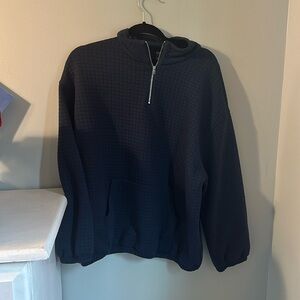 Half zip sweat shirt